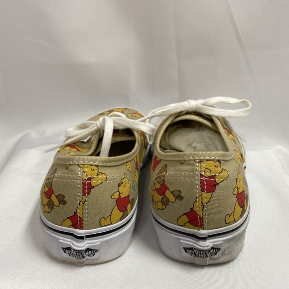Disney VANS Winnie the Pooh Lace Up Sneakers Tan Size M 8.5 W 10 Worn Once! - Picture 3 of 6